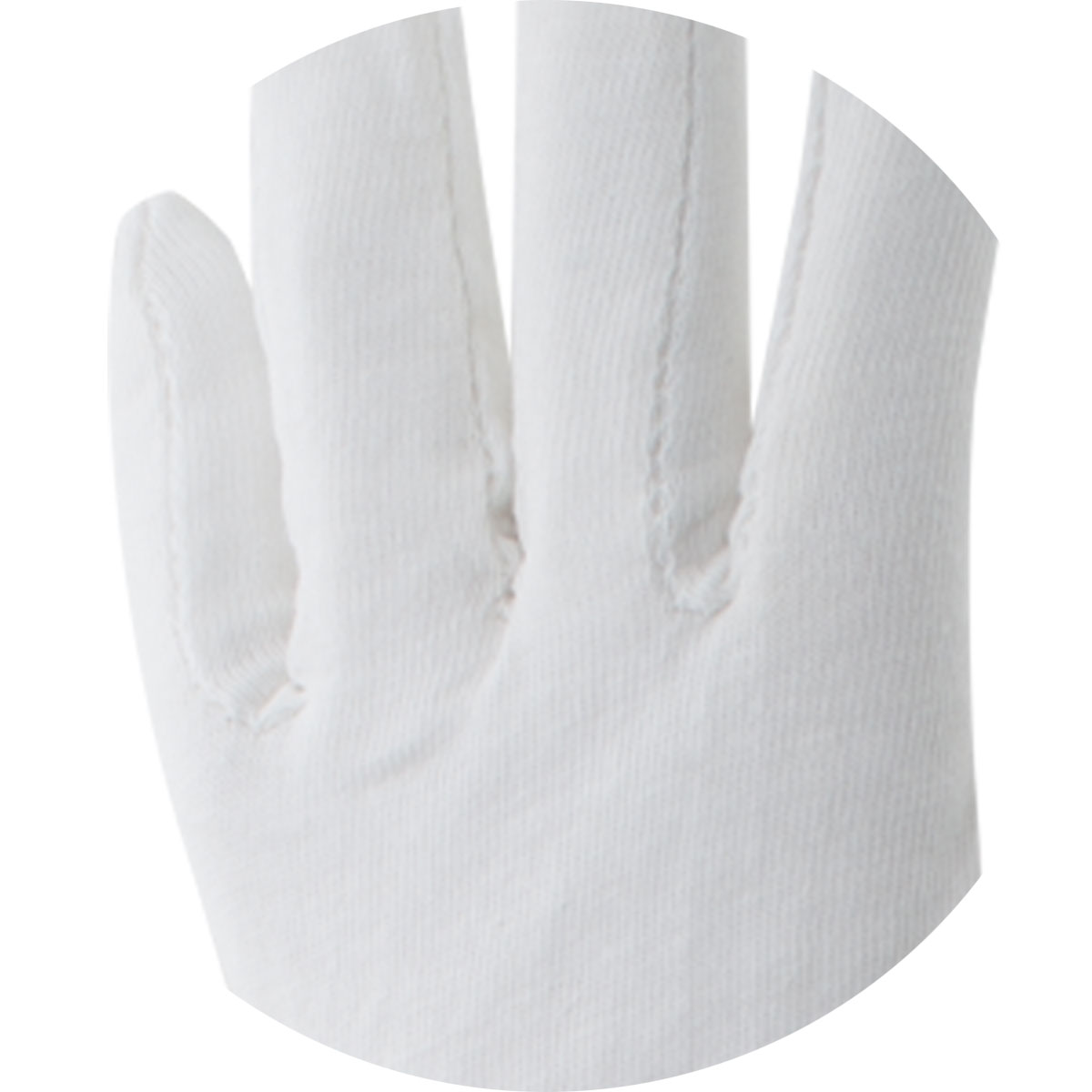Baumwoll-Trikot-Handschuh, weiß gebleicht, 45 cm