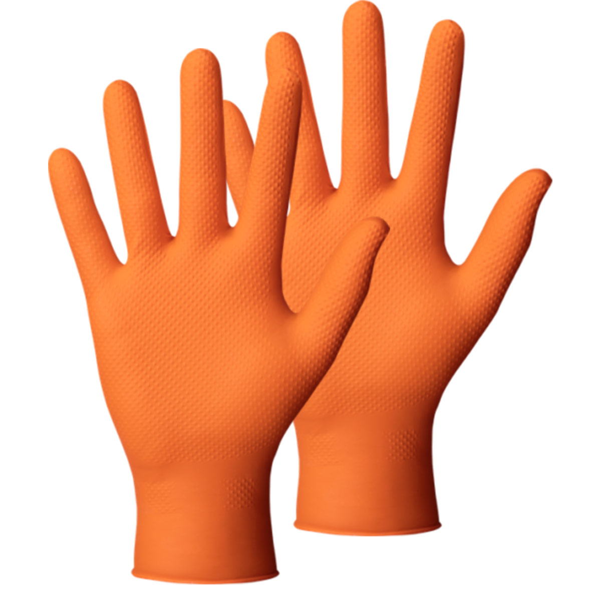 Meditrade® Nitril® StellarGrip Einmalhandschuh, Diamantstruktur orange
