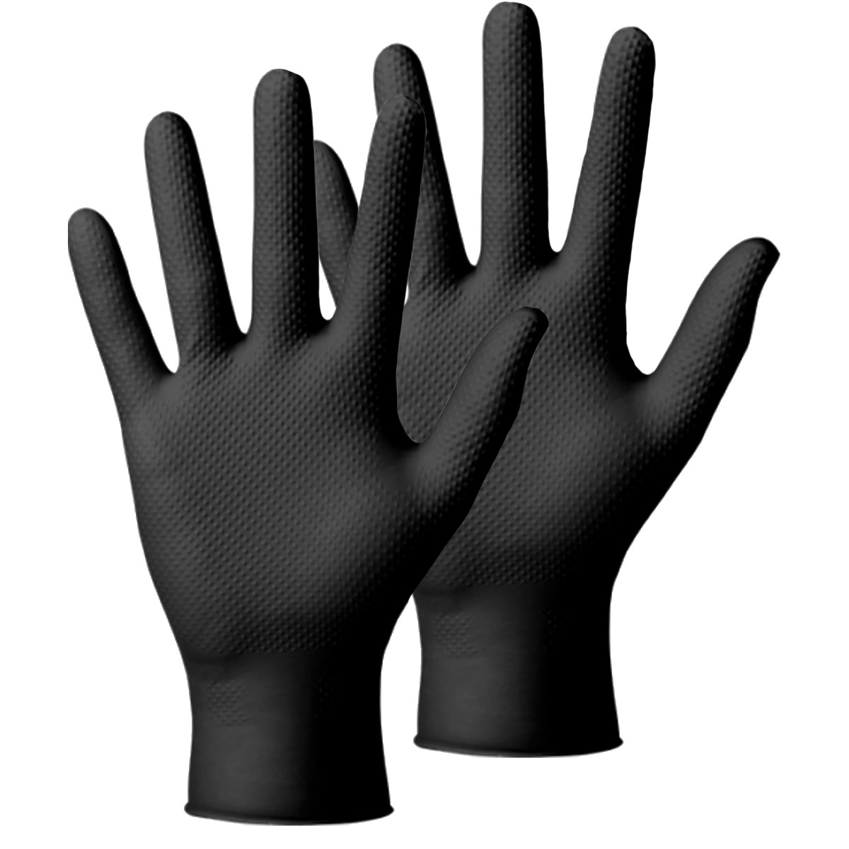 Meditrade® Nitril® StellarGrip Einmalhandschuh, Diamantstruktur schwarz