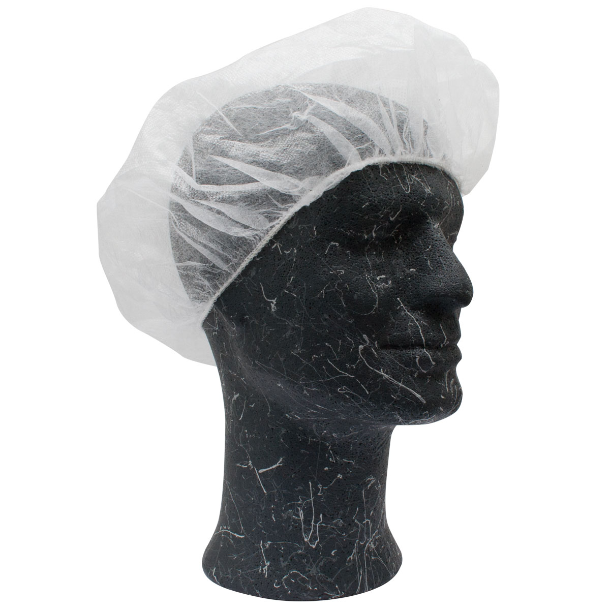 Vlieshaube, Barettform, PP, 53 cm, Polybeutel